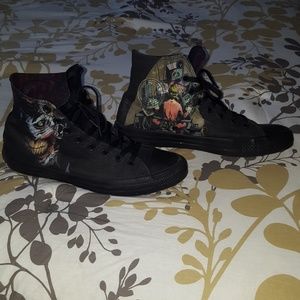 NWOT Converse Chuck Taylor Joker black high tops.